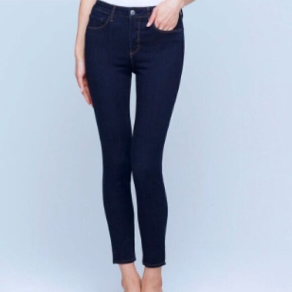 NWT L'AGENCE Margot High Rise Skinny Jean in Midnight - Size 24